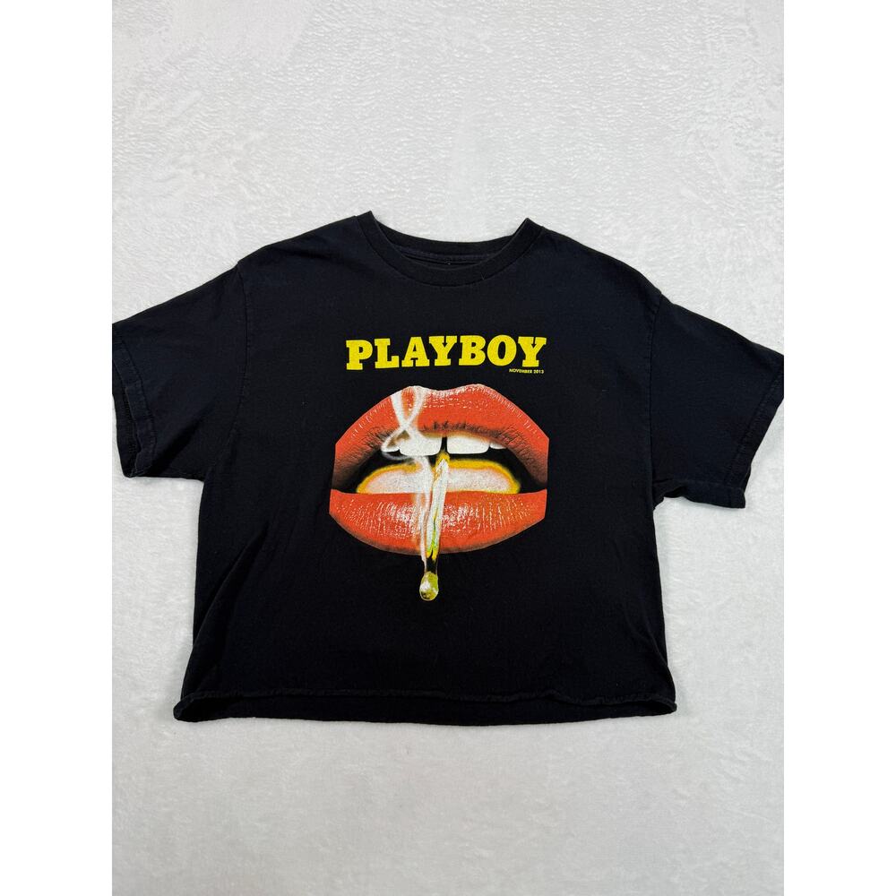 Playboy Cropped Lips and Match T-Shirt Size Medium